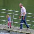 Clive chases his granddaughter, Ferry Landing, Whitianga, New Zealand - 23rd November 1992