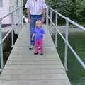 Clive and niece on the pier at Ferry Landing, Ferry Landing, Whitianga, New Zealand - 23rd November 1992