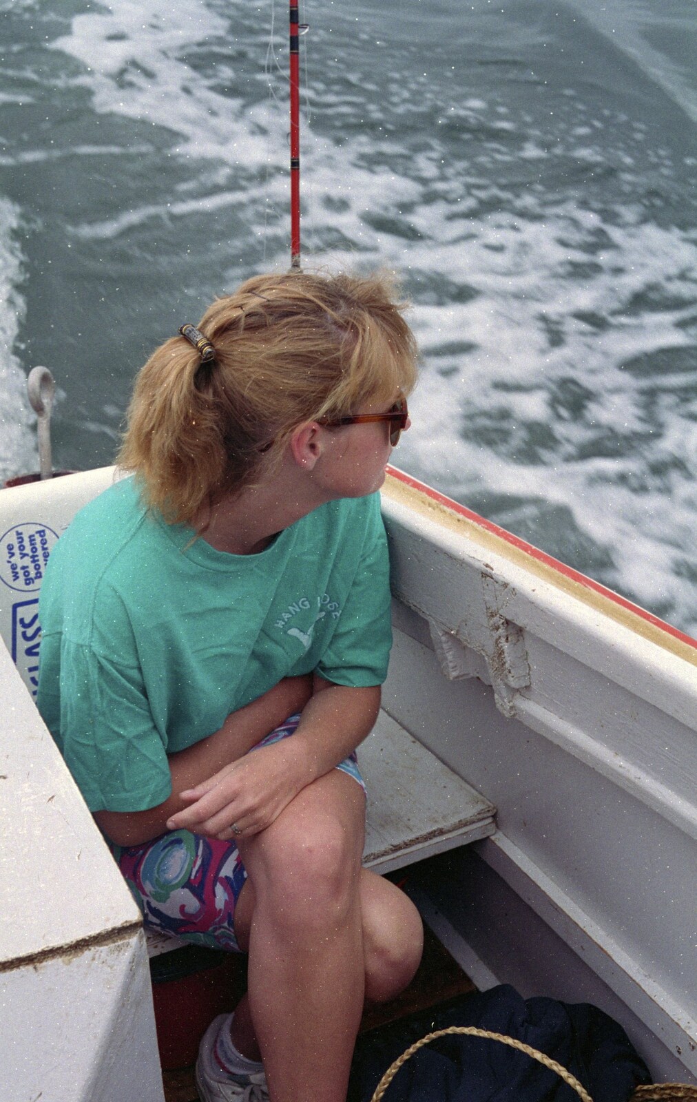 Suzanne looks out to sea from Ferry Landing, Whitianga, New Zealand - 23rd November 1992