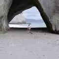 A woman roams around the cathedral, Ferry Landing, Whitianga, New Zealand - 23rd November 1992