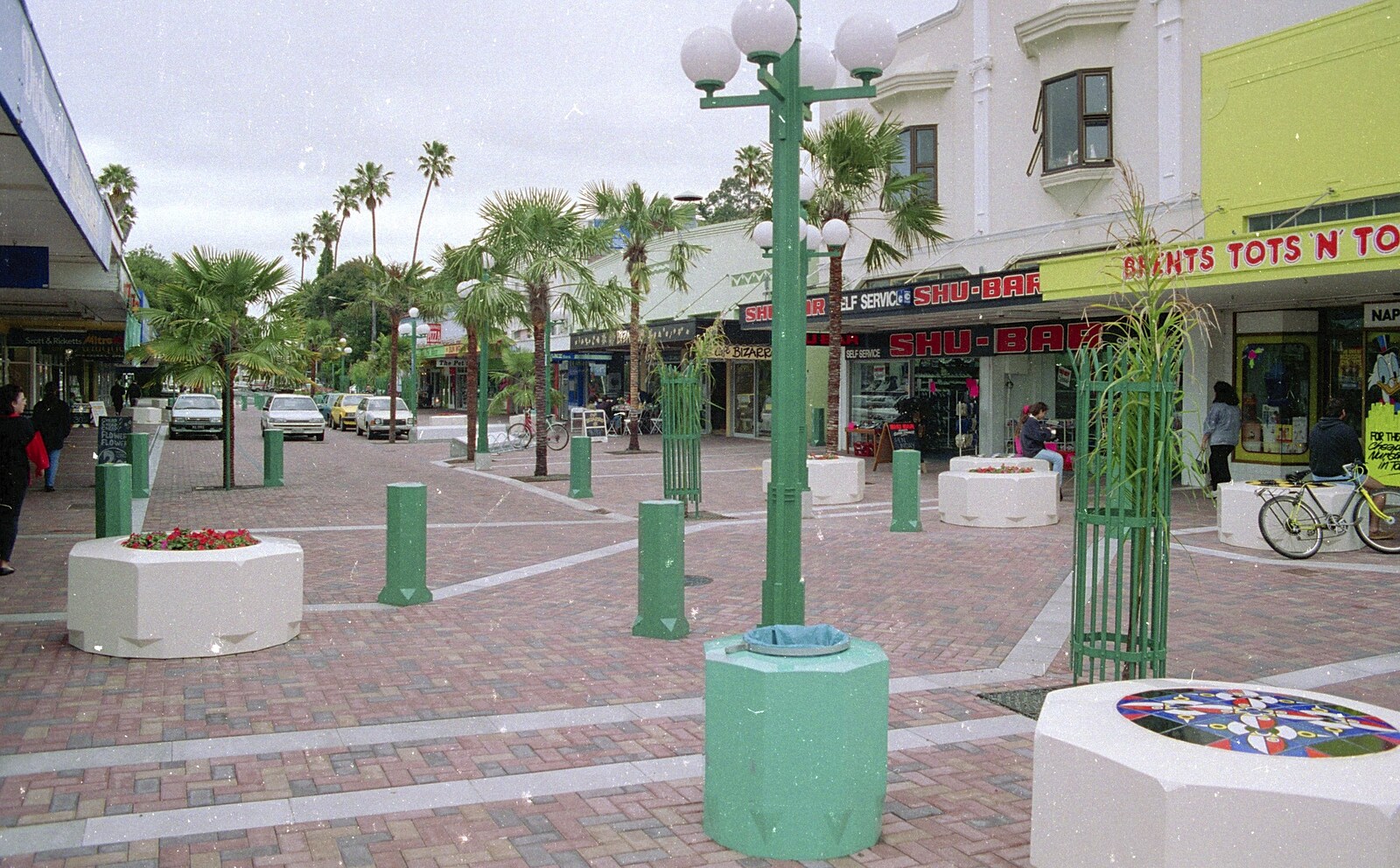 A pedestrian zone in Napier from A Road-trip Through Rotorua to Palmerston, North Island, New Zealand - 27th November 1992