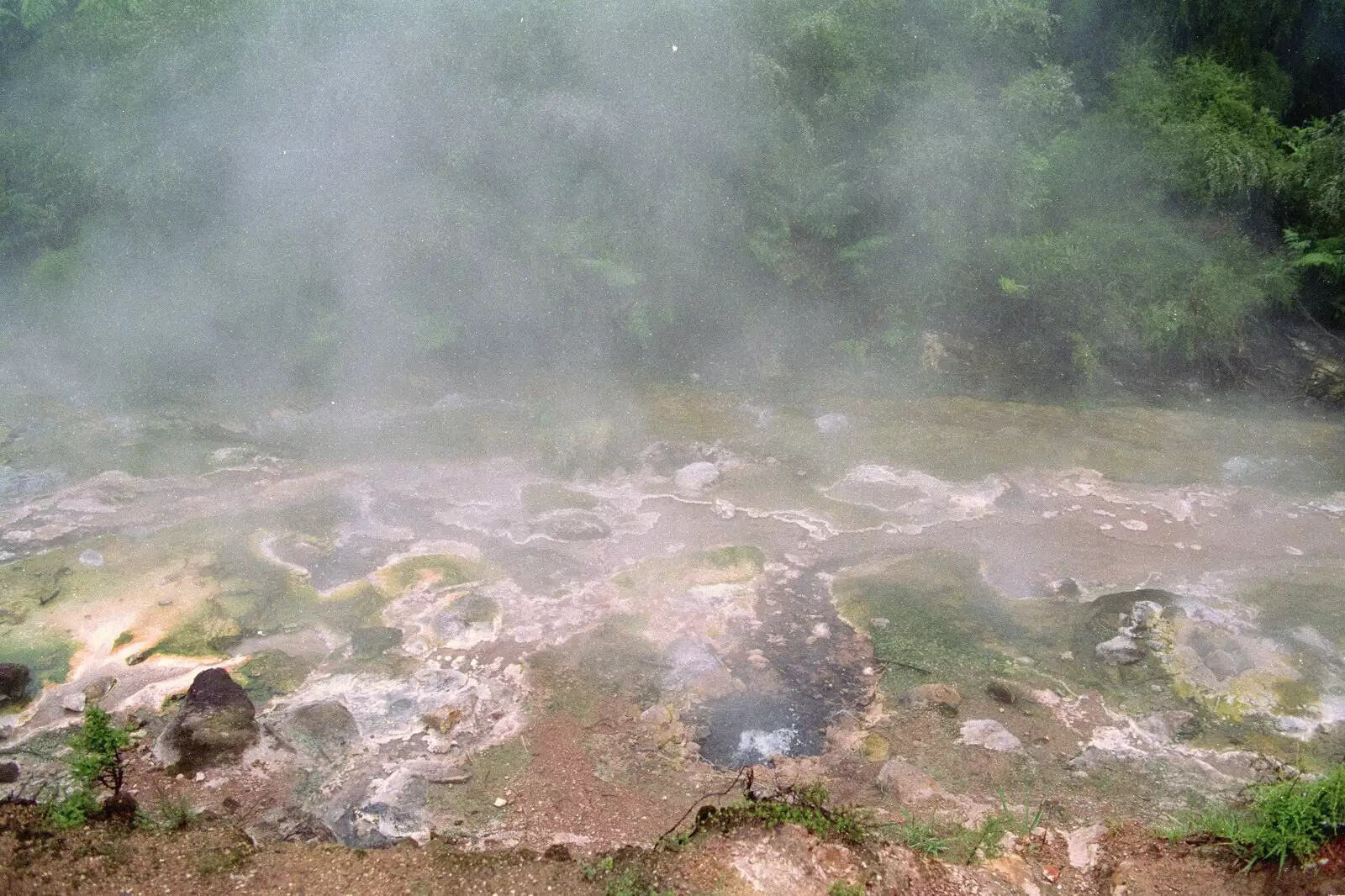 A bubbling steamy lake, from A Road-trip Through Rotorua to Palmerston, North Island, New Zealand - 27th November 1992