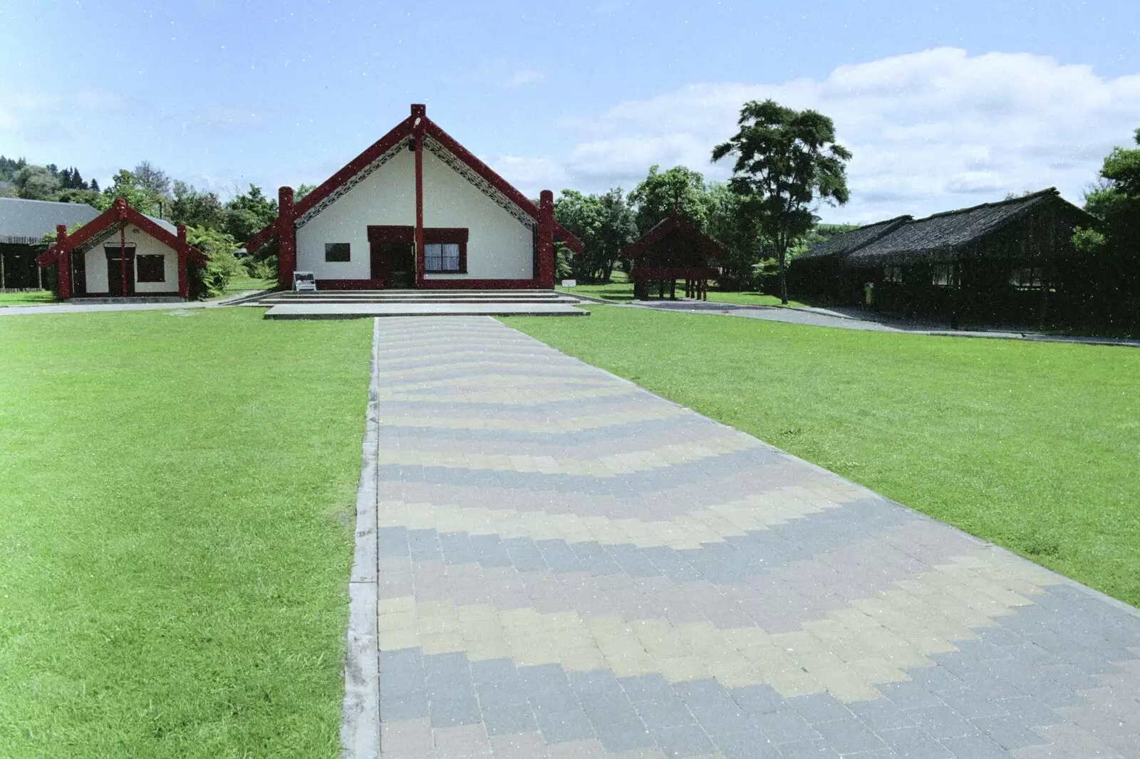 A stripey path, from A Road-trip Through Rotorua to Palmerston, North Island, New Zealand - 27th November 1992