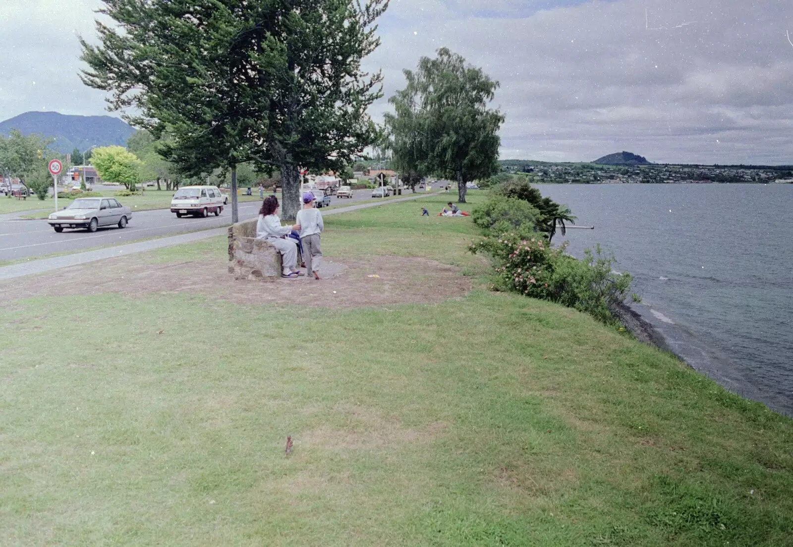 On the lake shore, from A Road-trip Through Rotorua to Palmerston, North Island, New Zealand - 27th November 1992