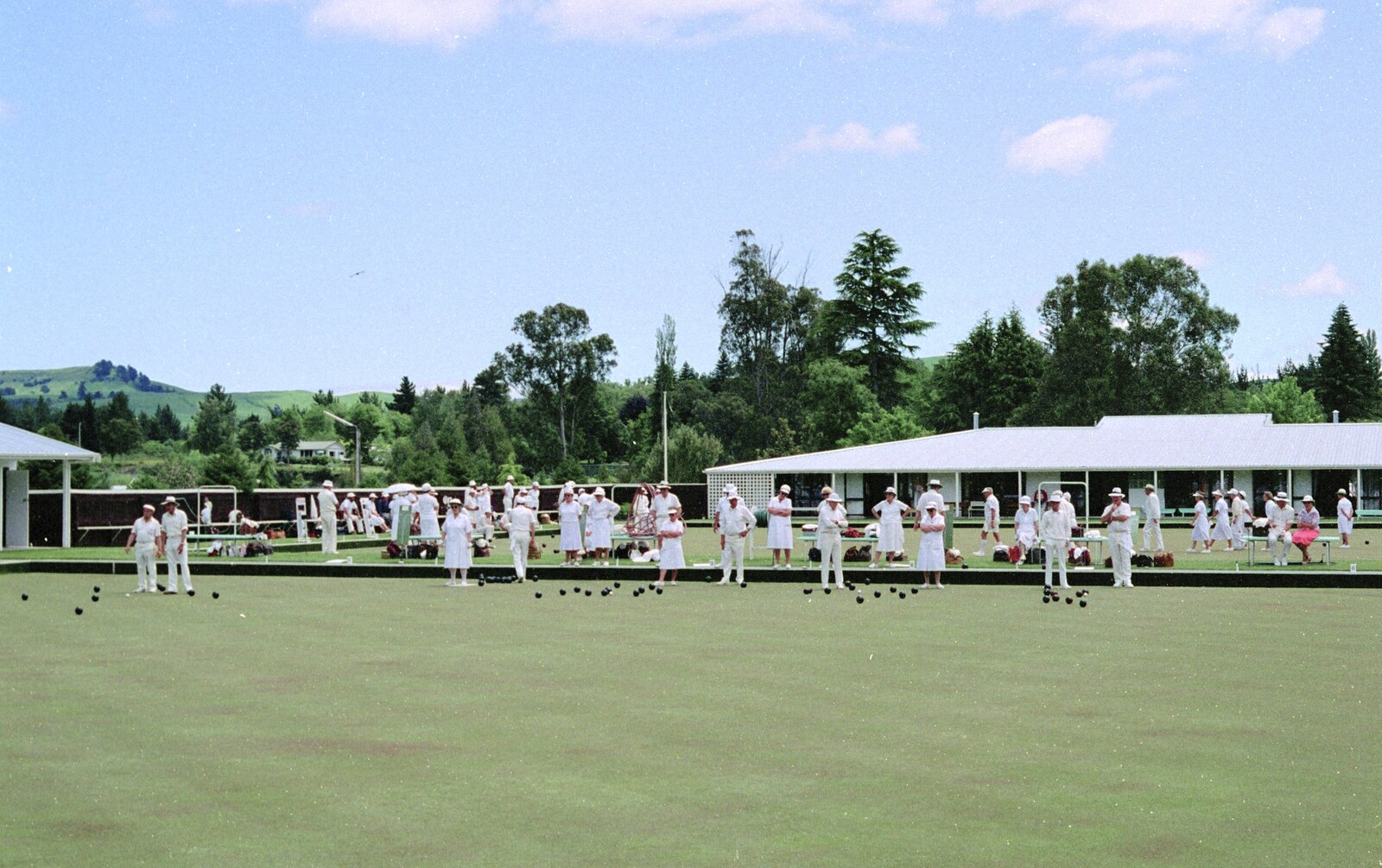 A mass bowling event from A Road-trip Through Rotorua to Palmerston, North Island, New Zealand - 27th November 1992