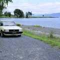 The 3.7 litre Ford Falcon by the lake, A Road-trip Through Rotorua to Palmerston, North Island, New Zealand - 27th November 1992
