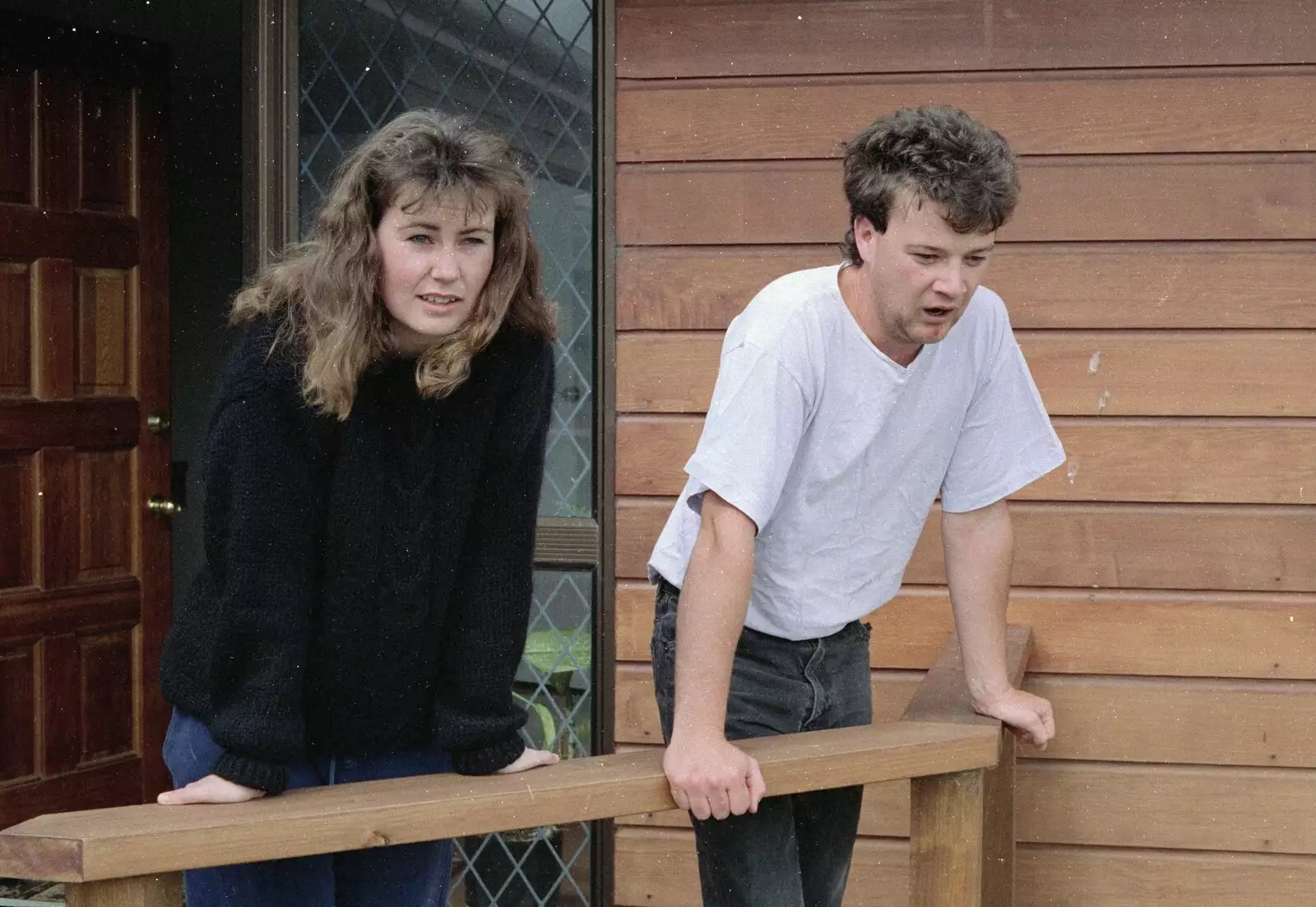 Christine and her geezer, from A Road-trip Through Rotorua to Palmerston, North Island, New Zealand - 27th November 1992