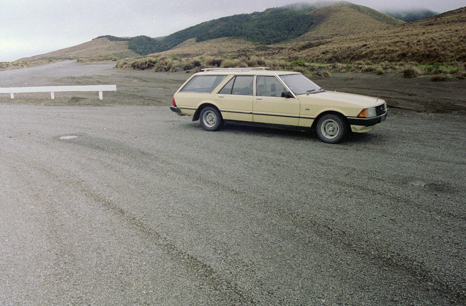 The Ford Falcon up in the desert from A Road-trip Through Rotorua to Palmerston, North Island, New Zealand - 27th November 1992
