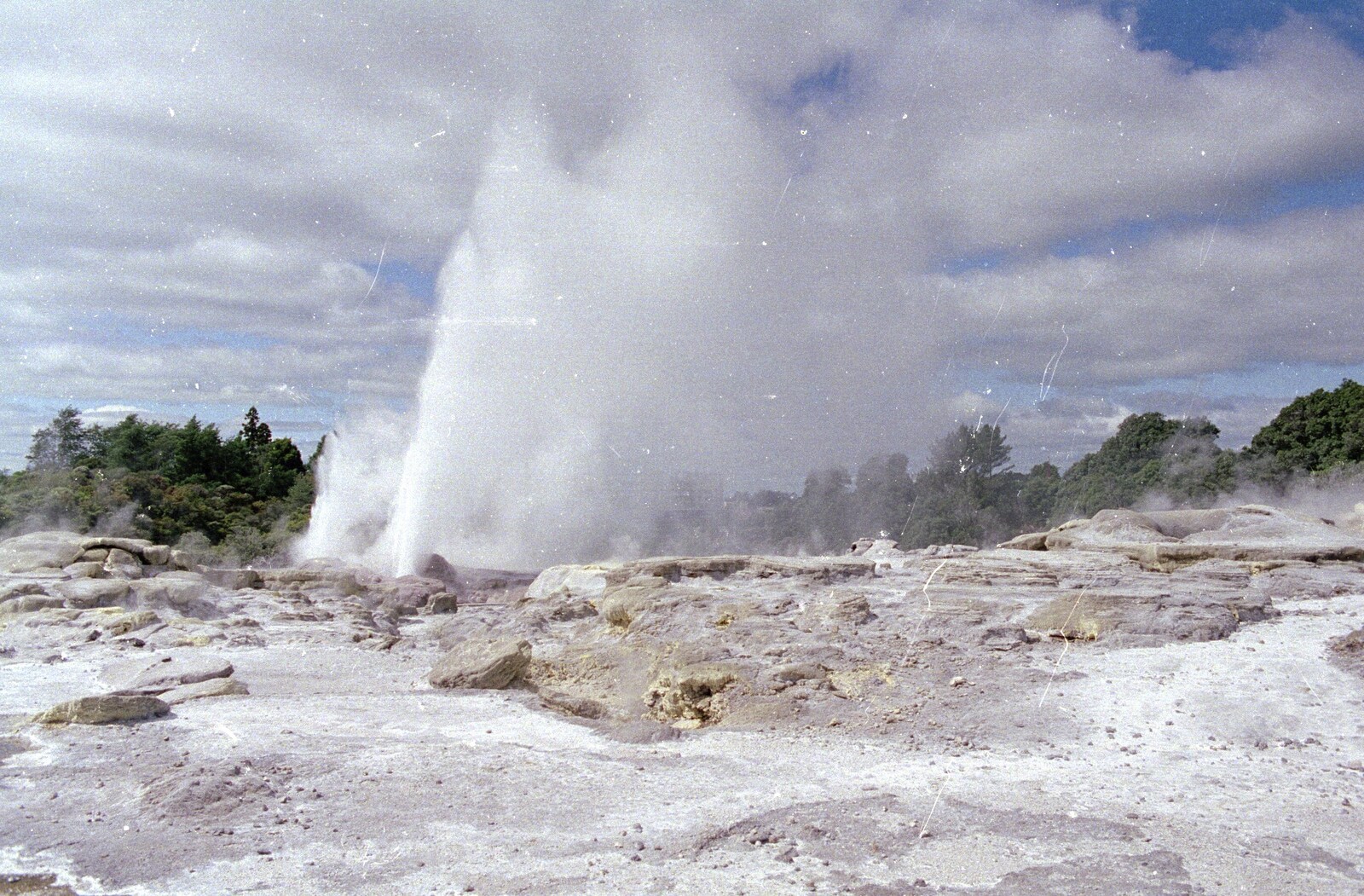 Another view of the geyser at Rotorua from A Road-trip Through Rotorua to Palmerston, North Island, New Zealand - 27th November 1992