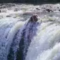 A couple of boys mess around in a waterfall, The Bay Of Islands, New Zealand - 29th November 1992