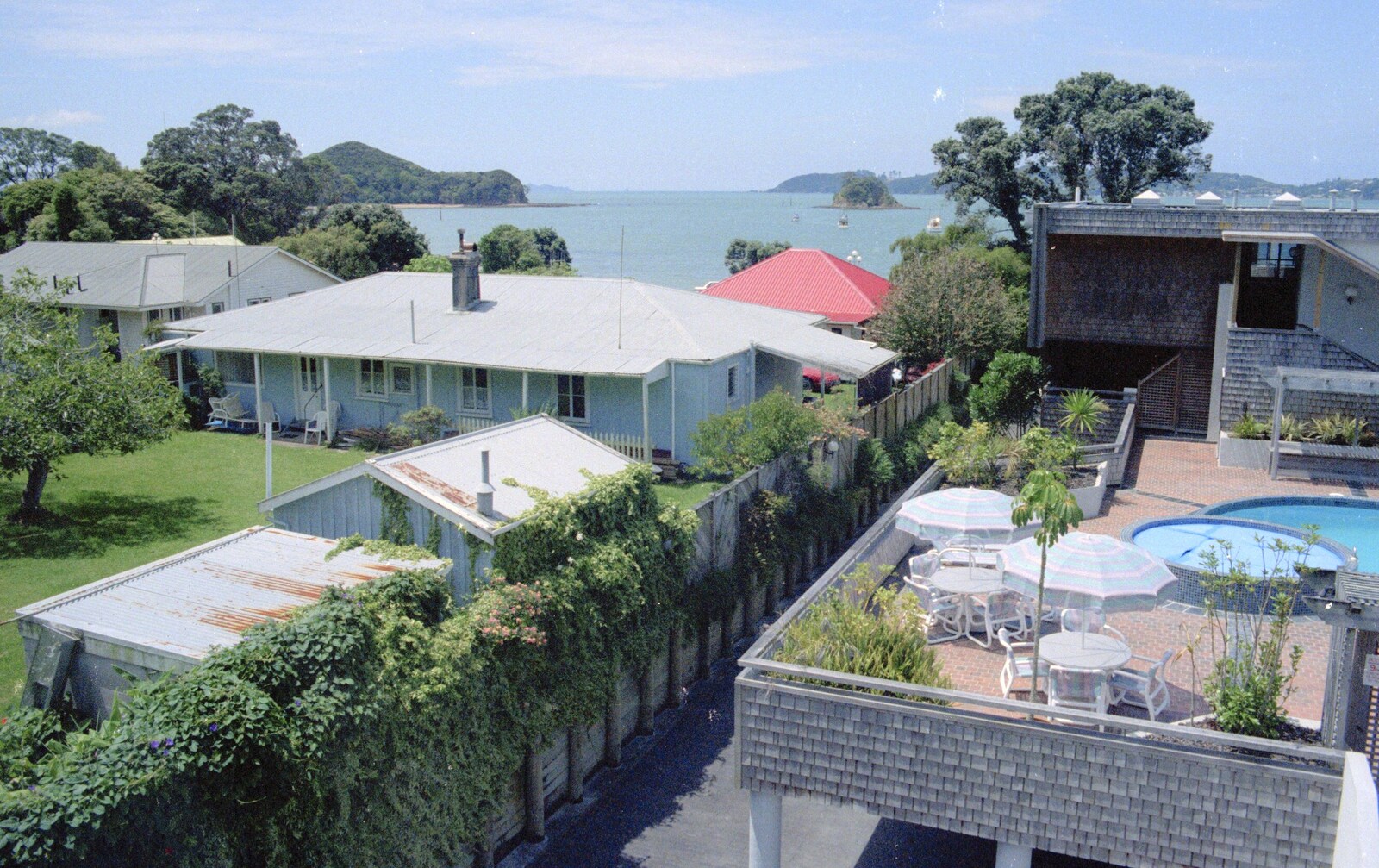 A view from the apartment from The Bay Of Islands, New Zealand - 29th November 1992