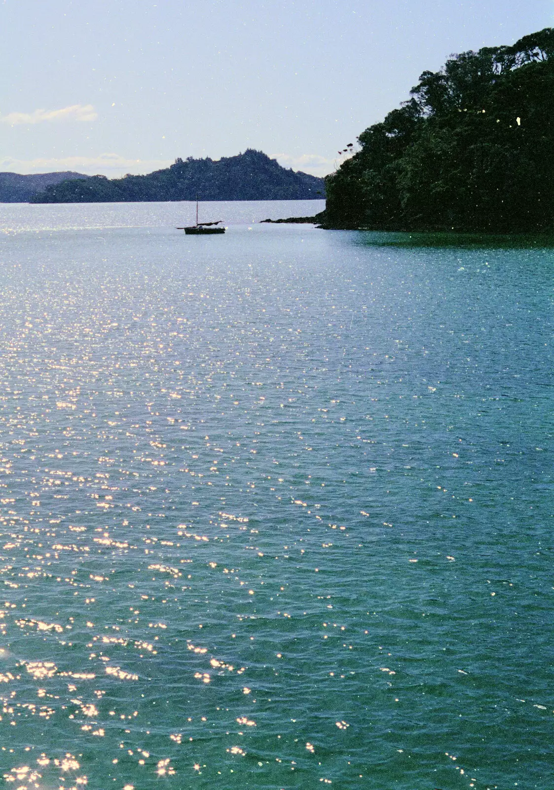 Blue-green sea, from The Bay Of Islands, New Zealand - 29th November 1992