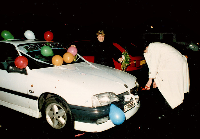 The car is prepared from Anna and Chris's Wedding, Southampton - December 1992
