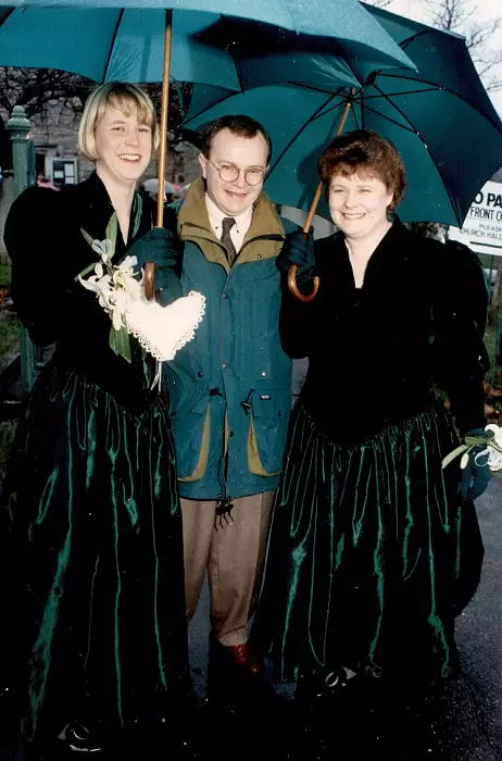 Alice, Hamish and Nikki, from Anna and Chris's Wedding, Southampton - December 1992