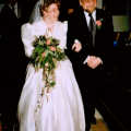 Anna and her dad walk up the aisle, Anna and Chris's Wedding, Southampton - December 1992