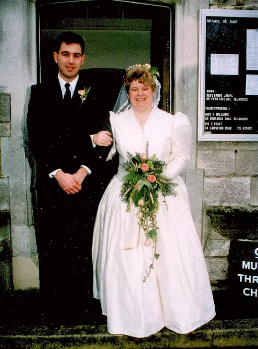 Chris and Anna, from Anna and Chris's Wedding, Southampton - December 1992