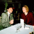Sean mugs, Maria looks on, Anna and Chris's Wedding, Southampton - December 1992