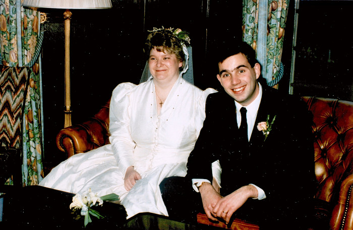 Anna and Chris from Anna and Chris's Wedding, Southampton - December 1992