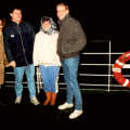 Pete, Glenn and their respective wives/girlfriends on the deck of the 'Pride of Calais'