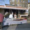 A Bruges food stall packs up for the day, Clays Does Bruges, Belgium - 19th December 1992