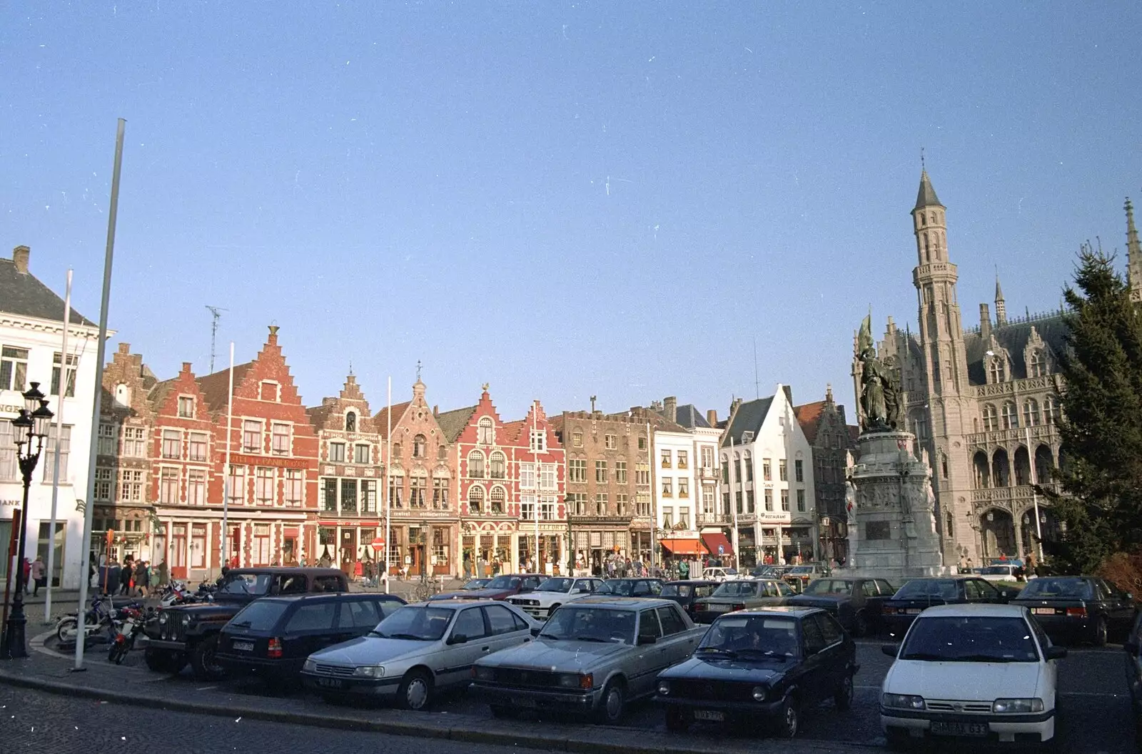 Bruges square, from Clays Does Bruges, Belgium - 19th December 1992