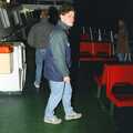 Pete Brewis on the deck of the ferry, Clays Does Bruges, Belgium - 19th December 1992
