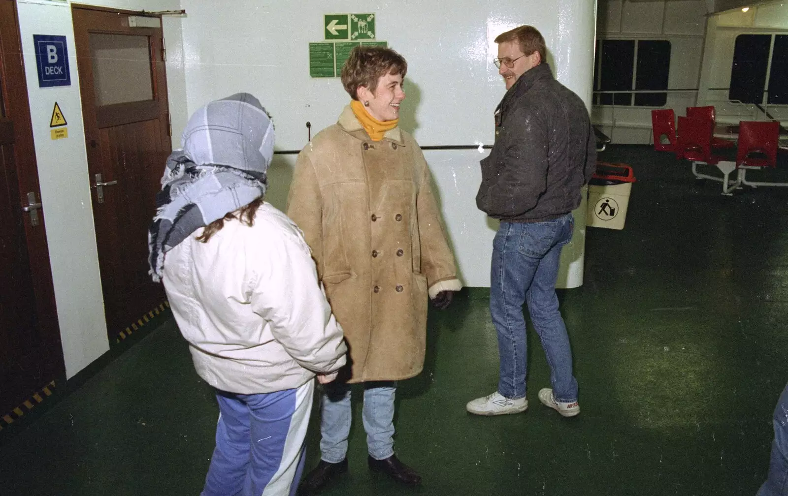 More ferry-based milling around, from Clays Does Bruges, Belgium - 19th December 1992