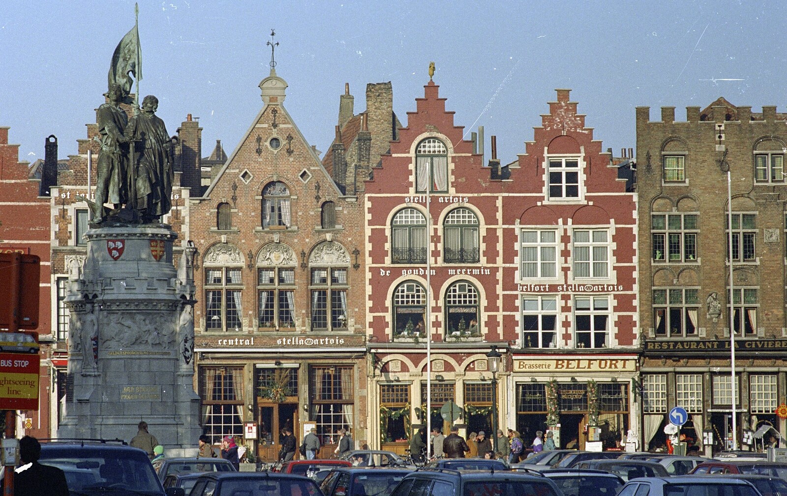 Bruges cafés from Clays Does Bruges, Belgium - 19th December 1992
