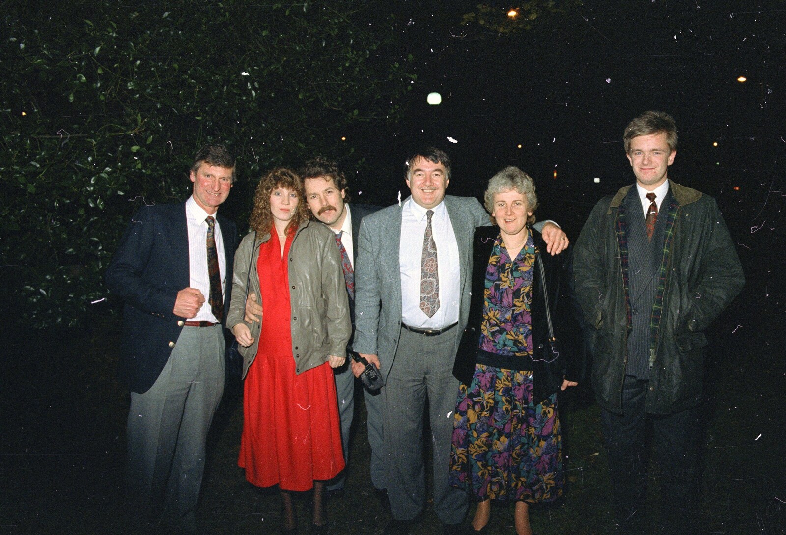 Geoff, Monique, Keith, David, Linda and Nosher from Clays Does Bruges, Belgium - 19th December 1992