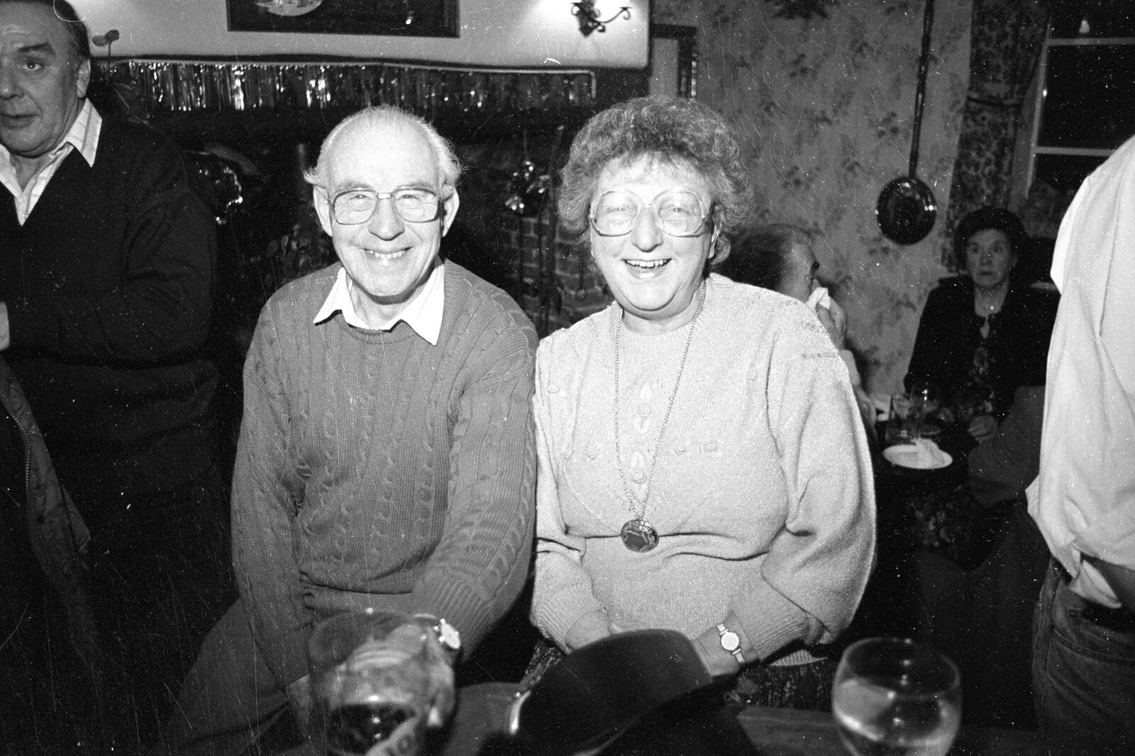 John and Arline from New Year's Eve at the Swan Inn, Brome, Suffolk - 31st December 1992