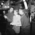 Barry, Lorraine and John Willy, New Year's Eve at the Swan Inn, Brome, Suffolk - 31st December 1992