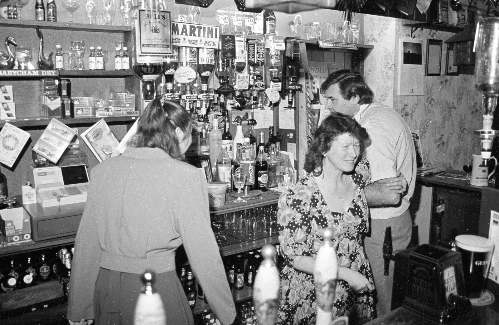 Sylvia looks puzzled, from New Year's Eve at the Swan Inn, Brome, Suffolk - 31st December 1992