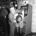 John Willy has a wrestle with Lorraine, New Year's Eve at the Swan Inn, Brome, Suffolk - 31st December 1992