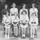 Brenda (bottom-right) in the Wilbye School Netball team
