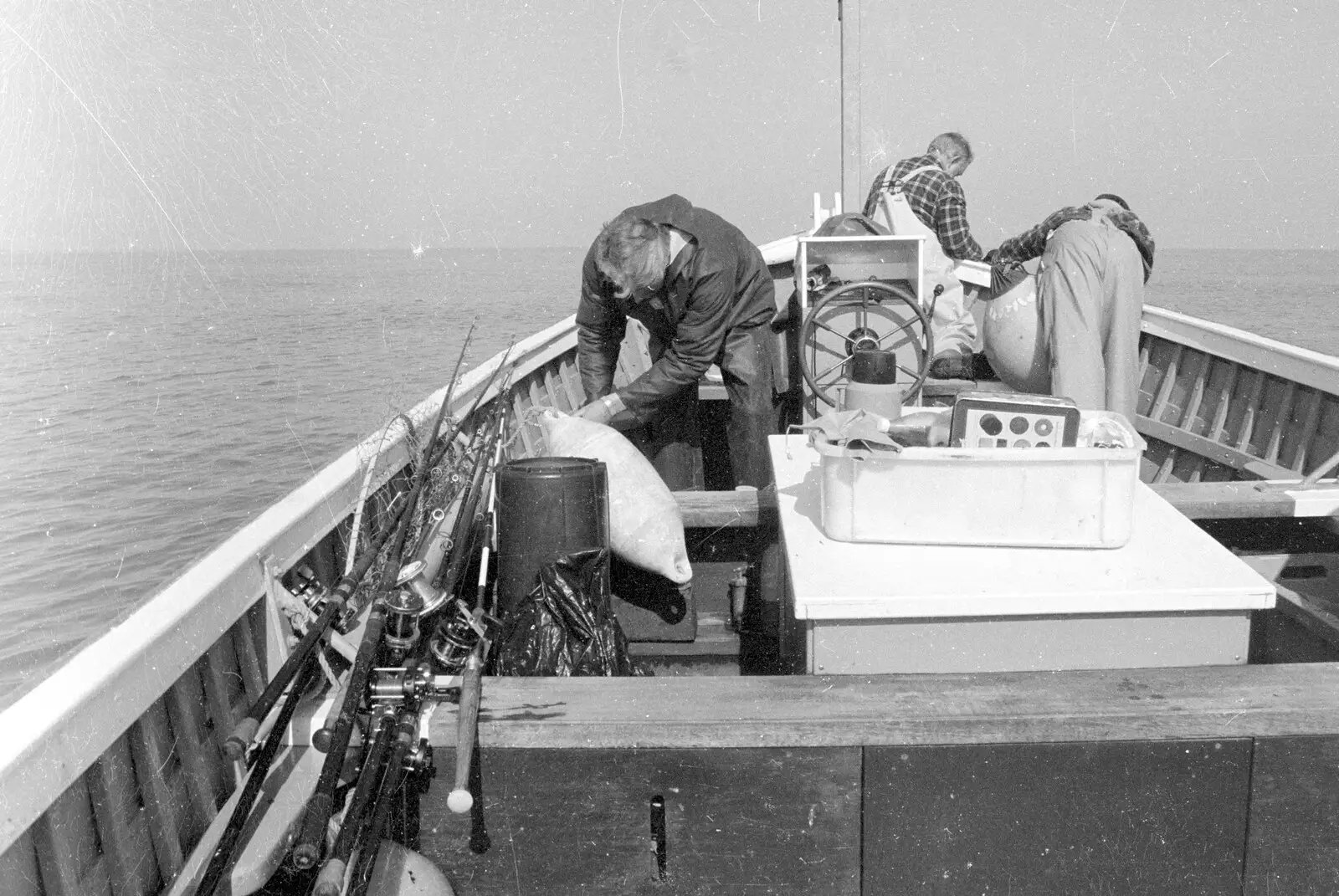 Messing about with buoys, from A Fishing Trip on the Linda M, Southwold, Suffolk - 25th April 1993