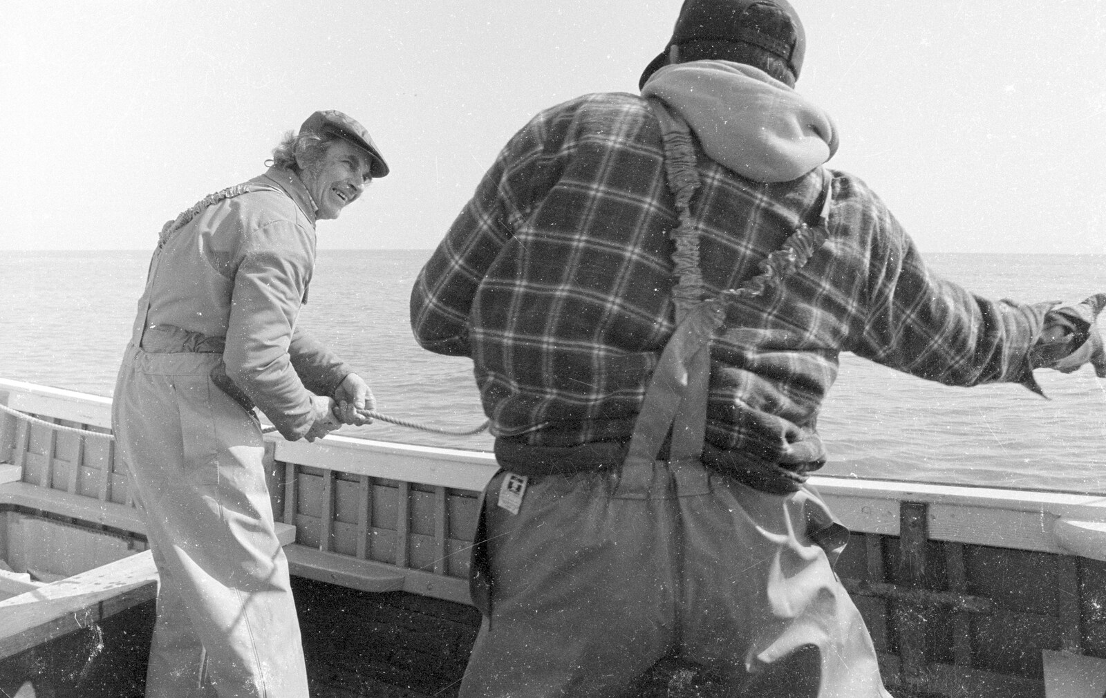Peter and Ben from A Fishing Trip on the Linda M, Southwold, Suffolk - 25th April 1993