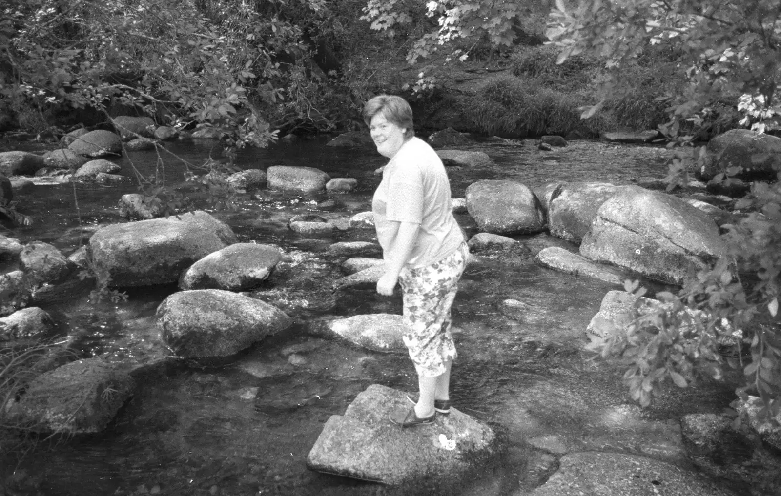 Kate on a rock, from A Trip to Mutton Cove, Plymouth, Devon - 15th May 1993