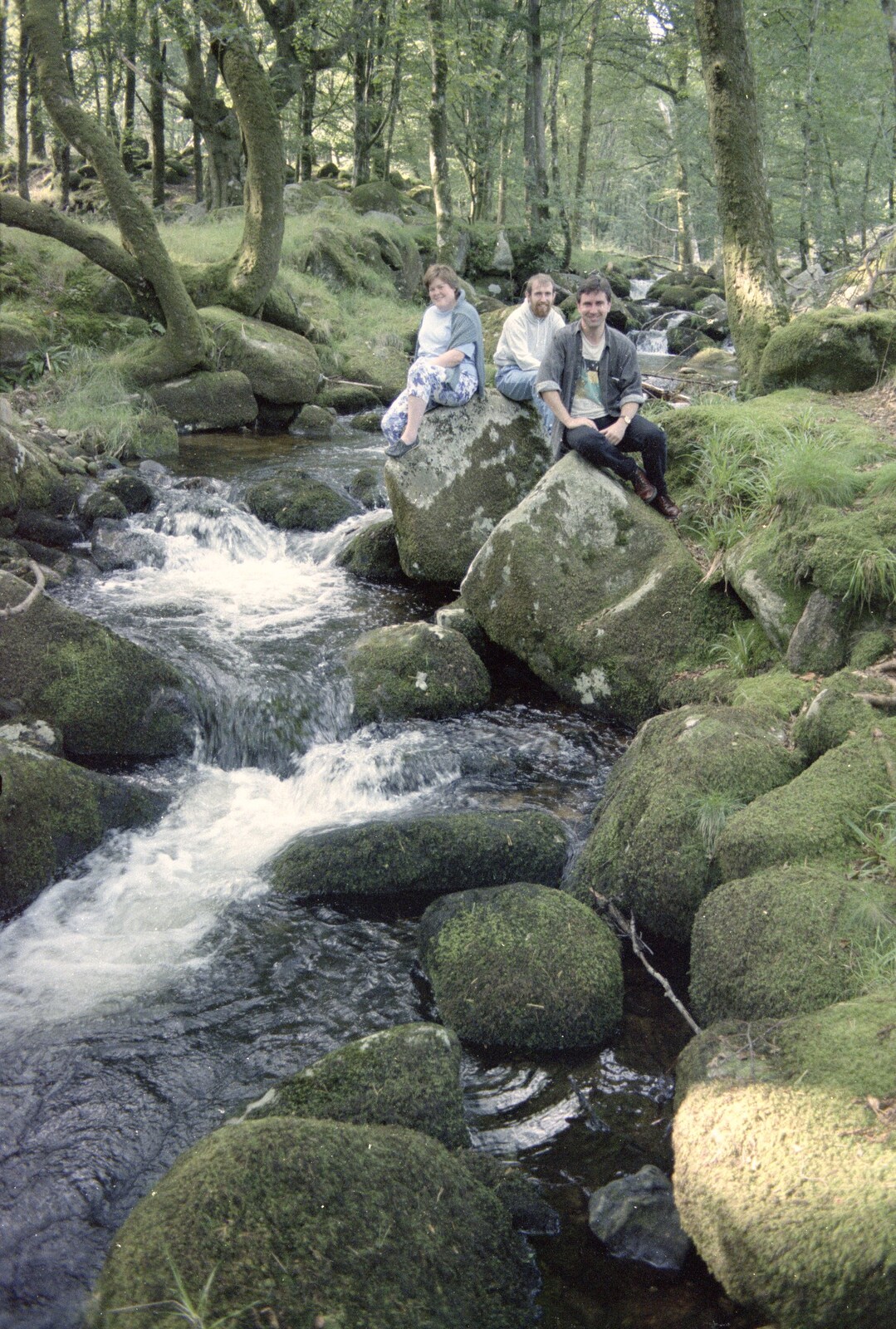 Sitting by a river from A Trip to Mutton Cove, Plymouth, Devon - 15th May 1993