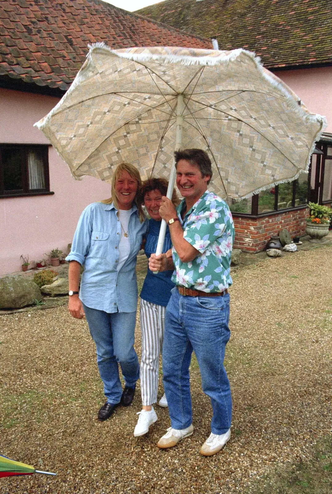 Sue, Brenda and Geoff, from Mel Visits and a bit of Clays, Stuston and Bungay, Suffolk - 19th June 1993