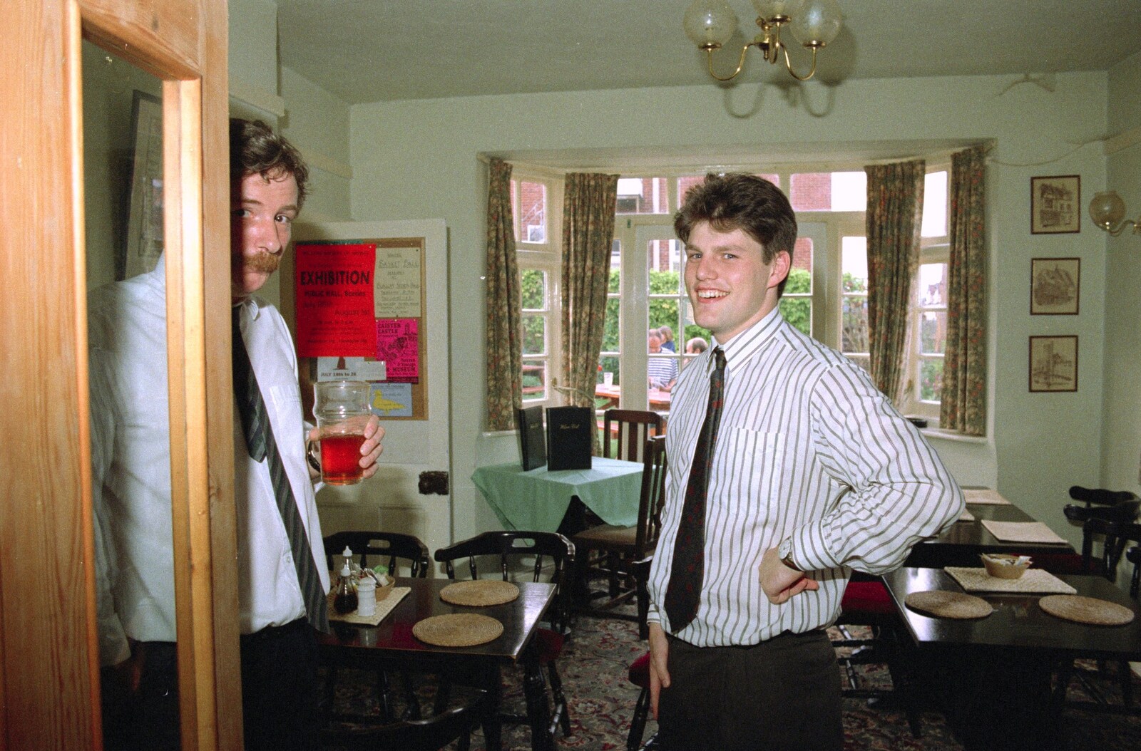 Pru (hiding behind the door) and Pete from Mel Visits and a bit of Clays, Stuston and Bungay, Suffolk - 19th June 1993