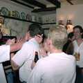 Lard is applied, Jim's Stag Day and a Stripper, Brome Swan, Suffolk - 17th July 1993