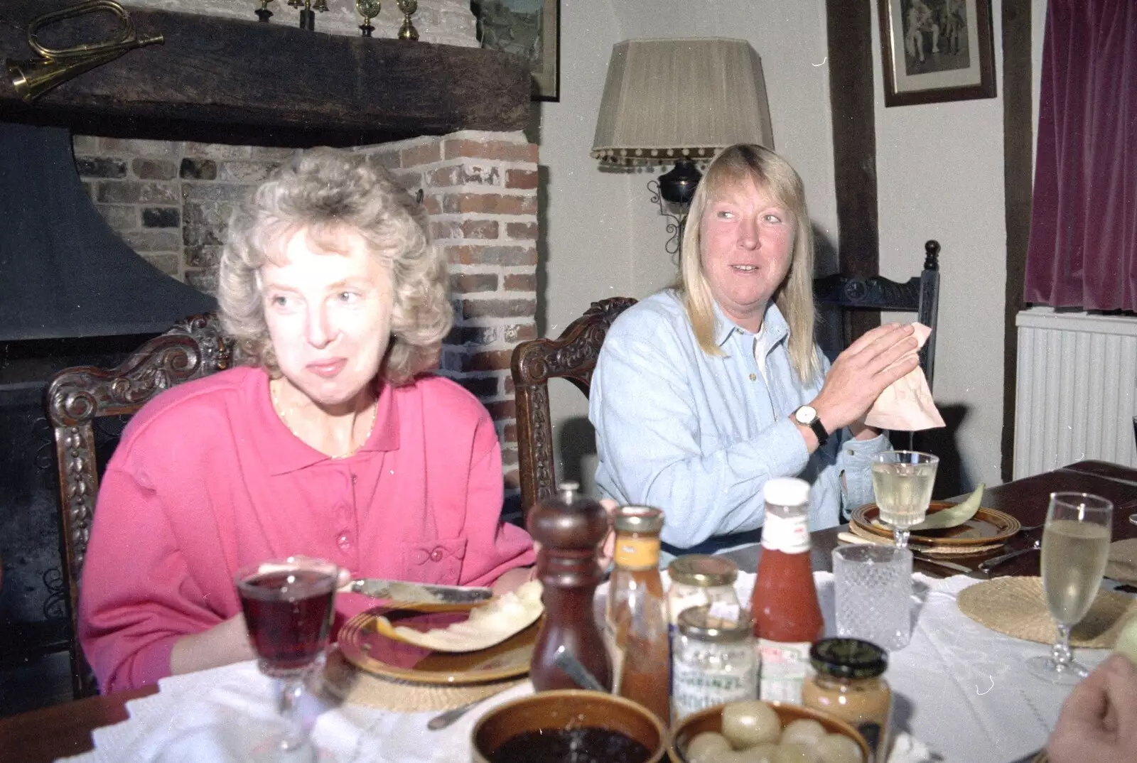 Jean and 'Mad' Sue, from Jim's Stag Day and a Stripper, Brome Swan, Suffolk - 17th July 1993