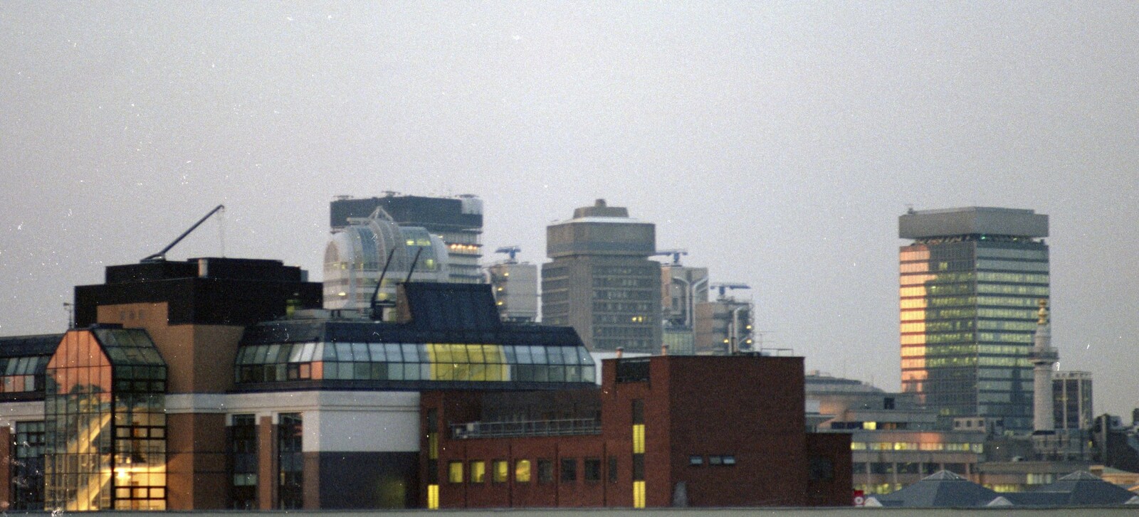 A London skyline - Monument is bottom right from Jim's Stag Day and a Stripper, Brome Swan, Suffolk - 17th July 1993