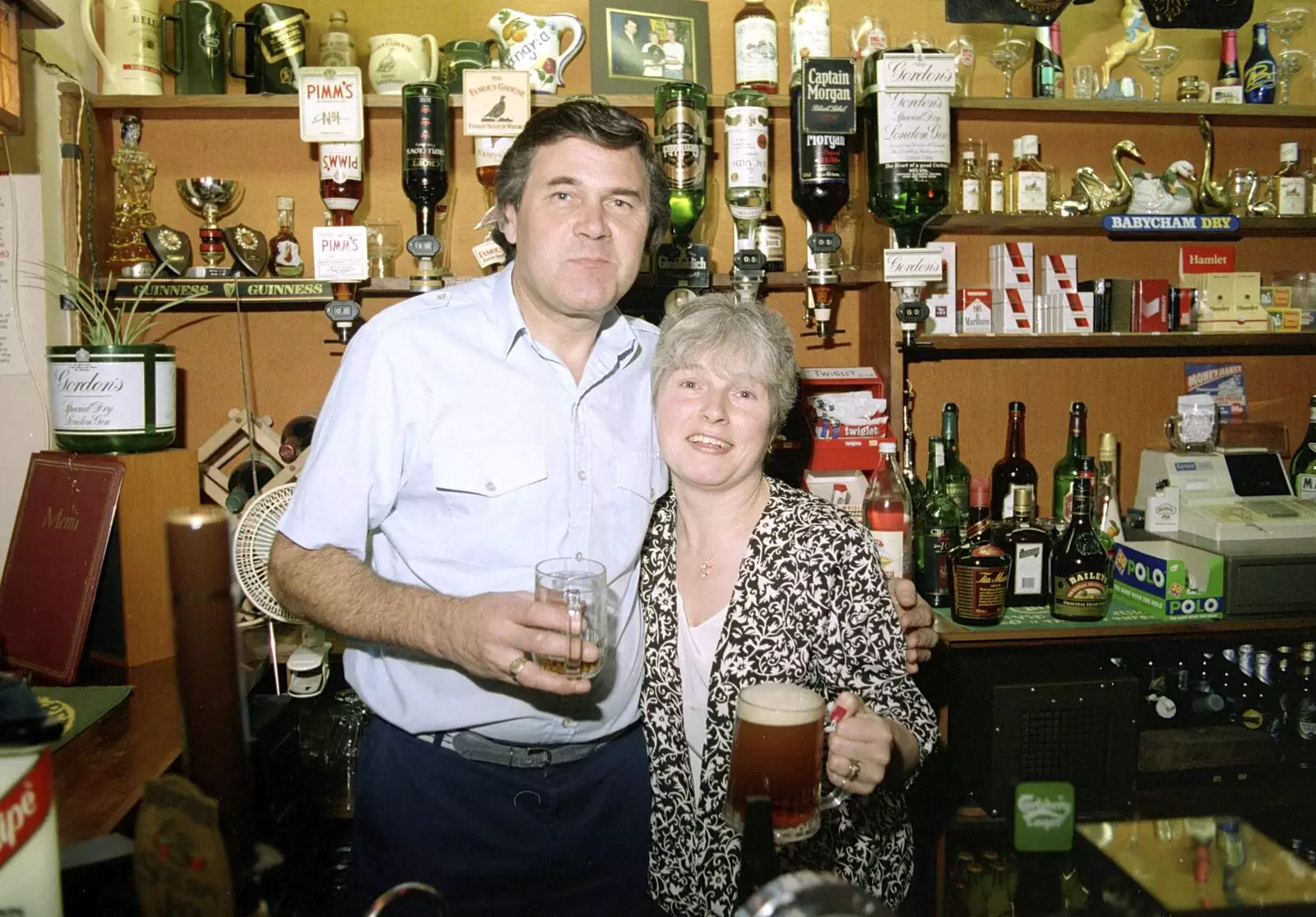 Alan and Spammy, from A Night In The Swan Inn, Brome, Suffolk - 1st November 1993