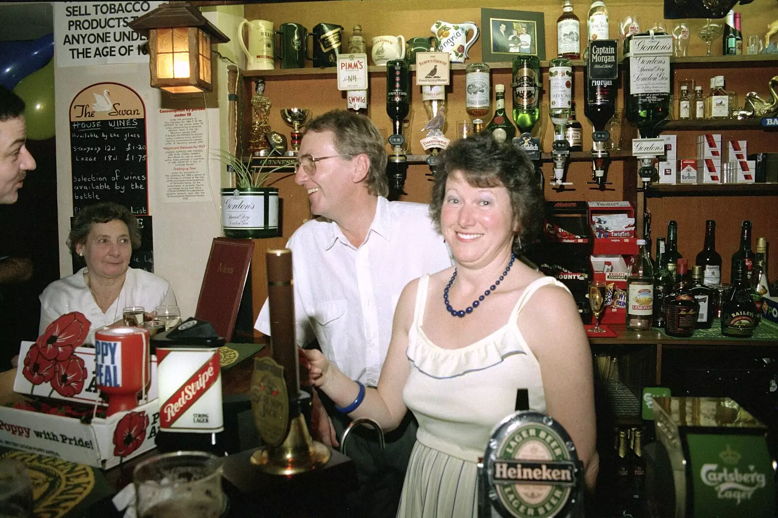 Nana, John Willy and Sylvia, from A Night In The Swan Inn, Brome, Suffolk - 1st November 1993