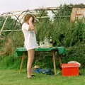 Brenda takes a photo, A Geoff and Brenda Barbeque, Stuston, Suffolk - 3rd April 1994