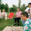 The gang sit around, A Geoff and Brenda Barbeque, Stuston, Suffolk - 3rd April 1994