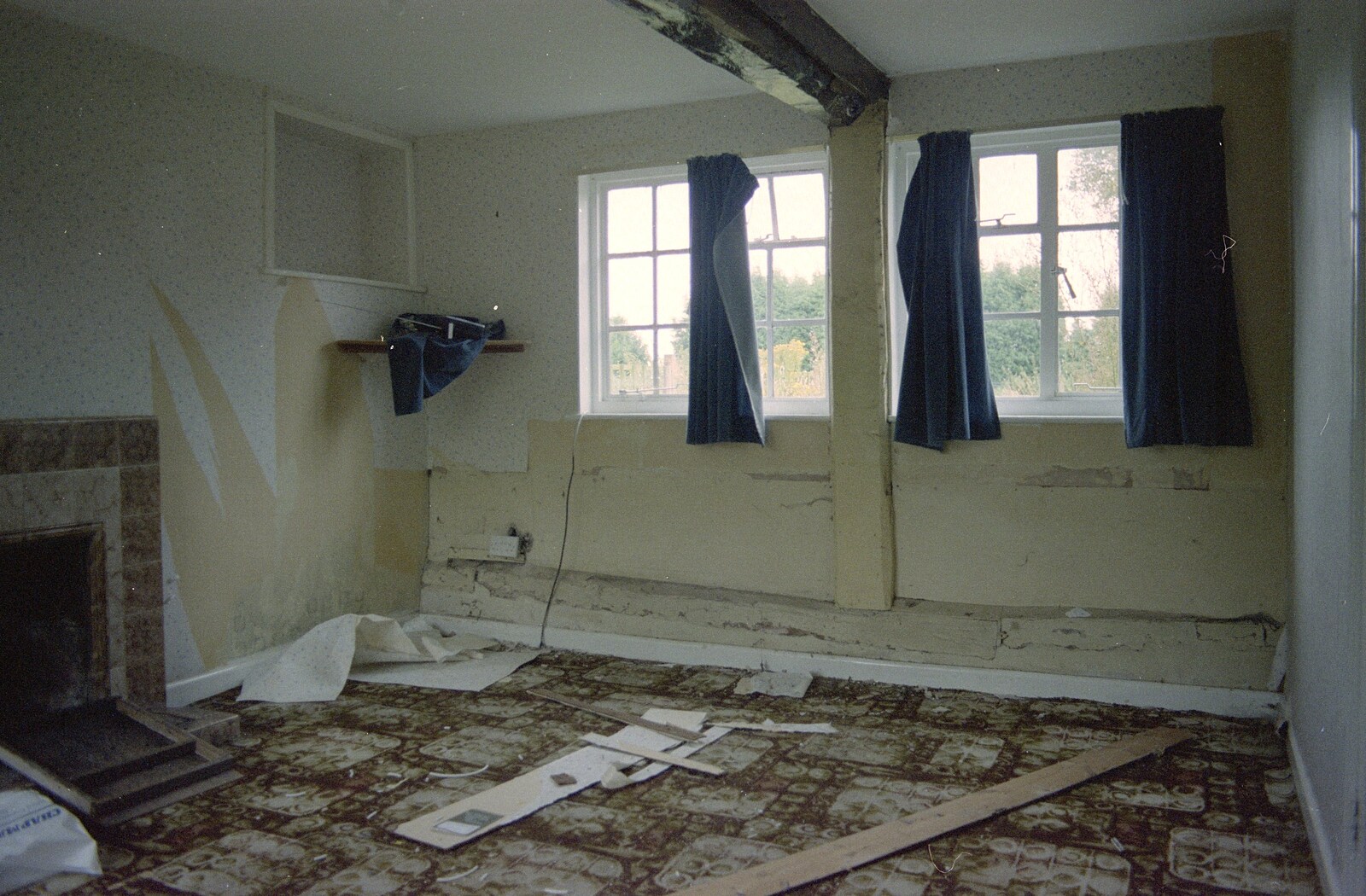 The lounge has been extensively covered up from Moving In, Brome, Suffolk - 10th April 1994