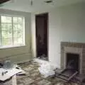 The 1950s fireplace and a gold-wallpapered nook, Moving In, Brome, Suffolk - 10th April 1994