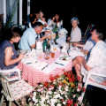 The family massive gathered around the table